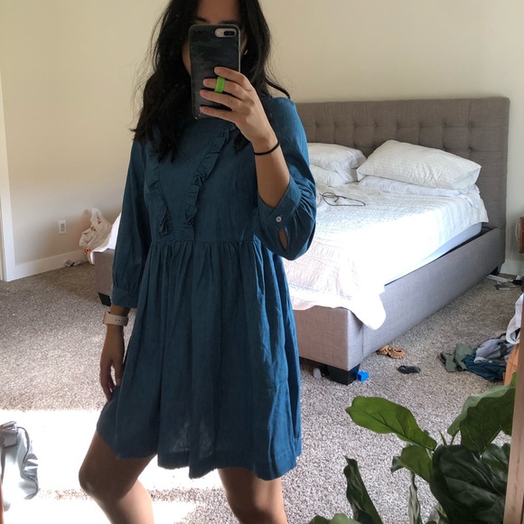 NWT Chambray Babydoll Dress - Picture 2 of 3